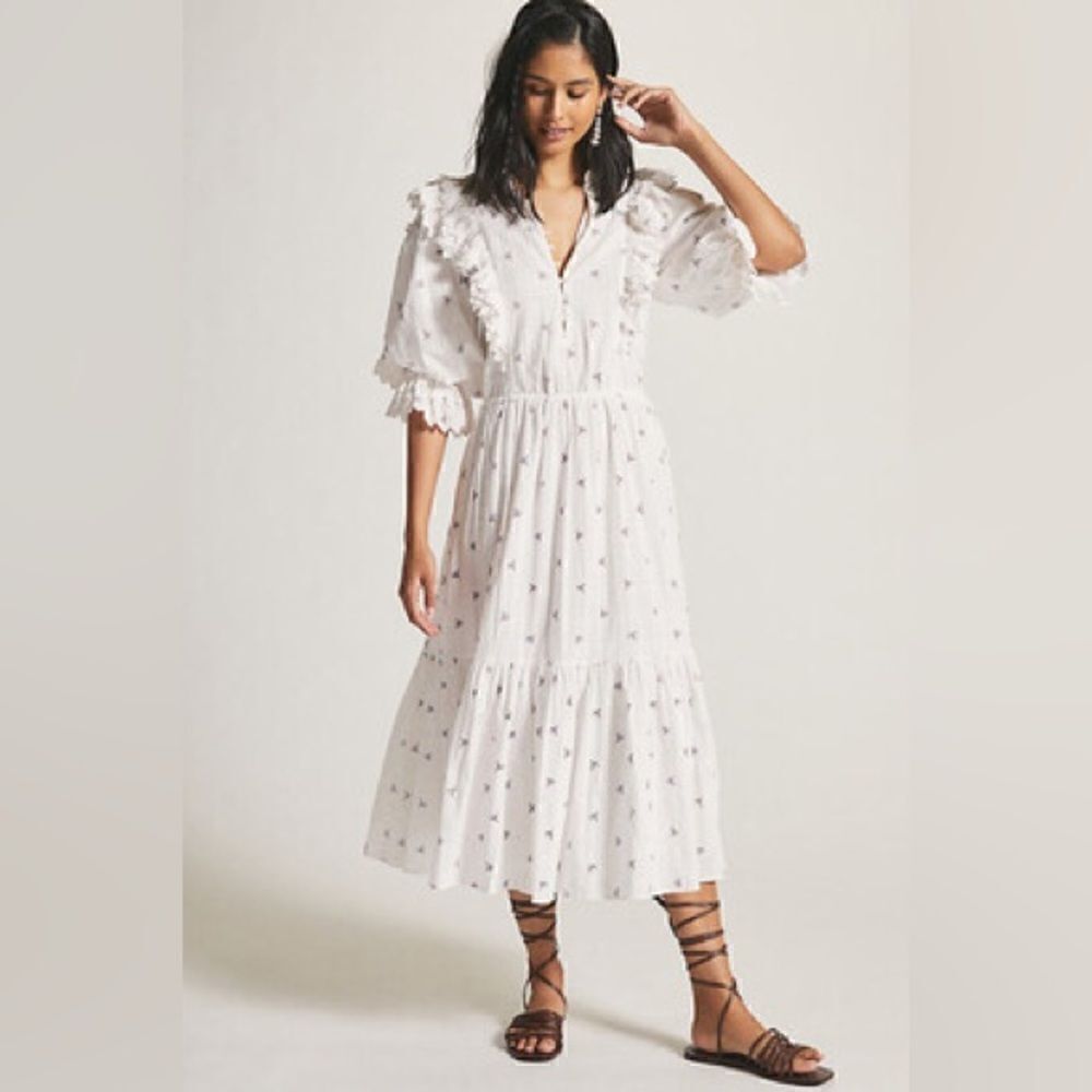 Magali Pascal Dobby Printed Midi Dress